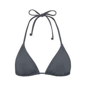 Skims Triangle Bikini Top in Gunmetal